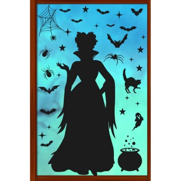 Hocus Pocus Decorations Halloween Window Clings 8 Sheets 91 PCS Double-Sided Spo - Picture 5 of 7